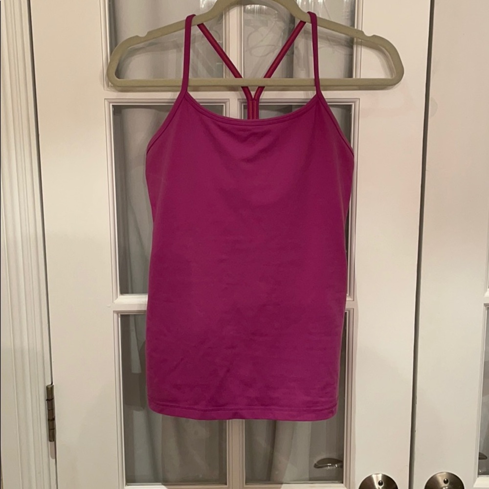 Lululemon power Y tank in plum color